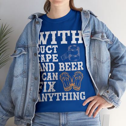 With Duct Tape & Beer - Unisex Heavy Cotton Tee