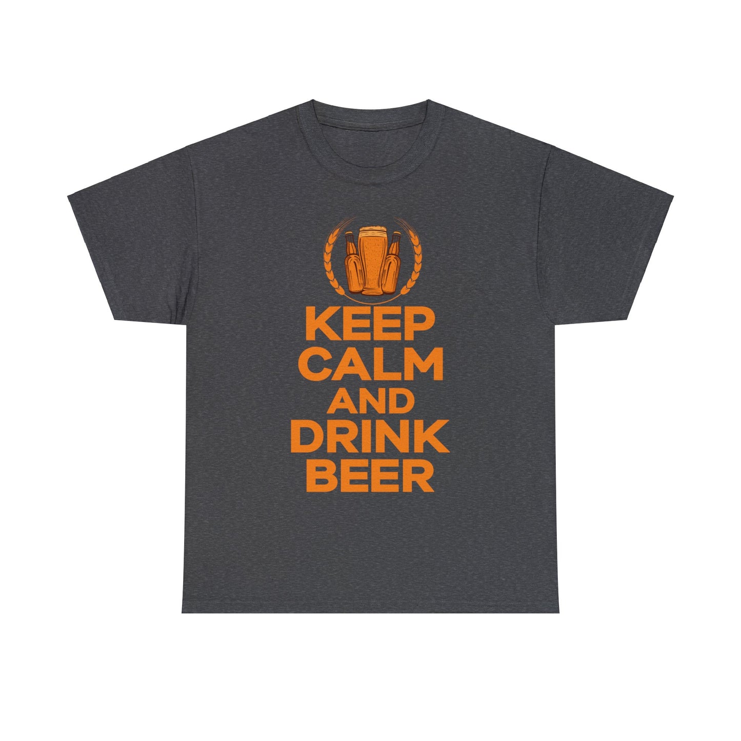 Keep Calm & Drink Beer - Unisex Heavy Cotton Tee