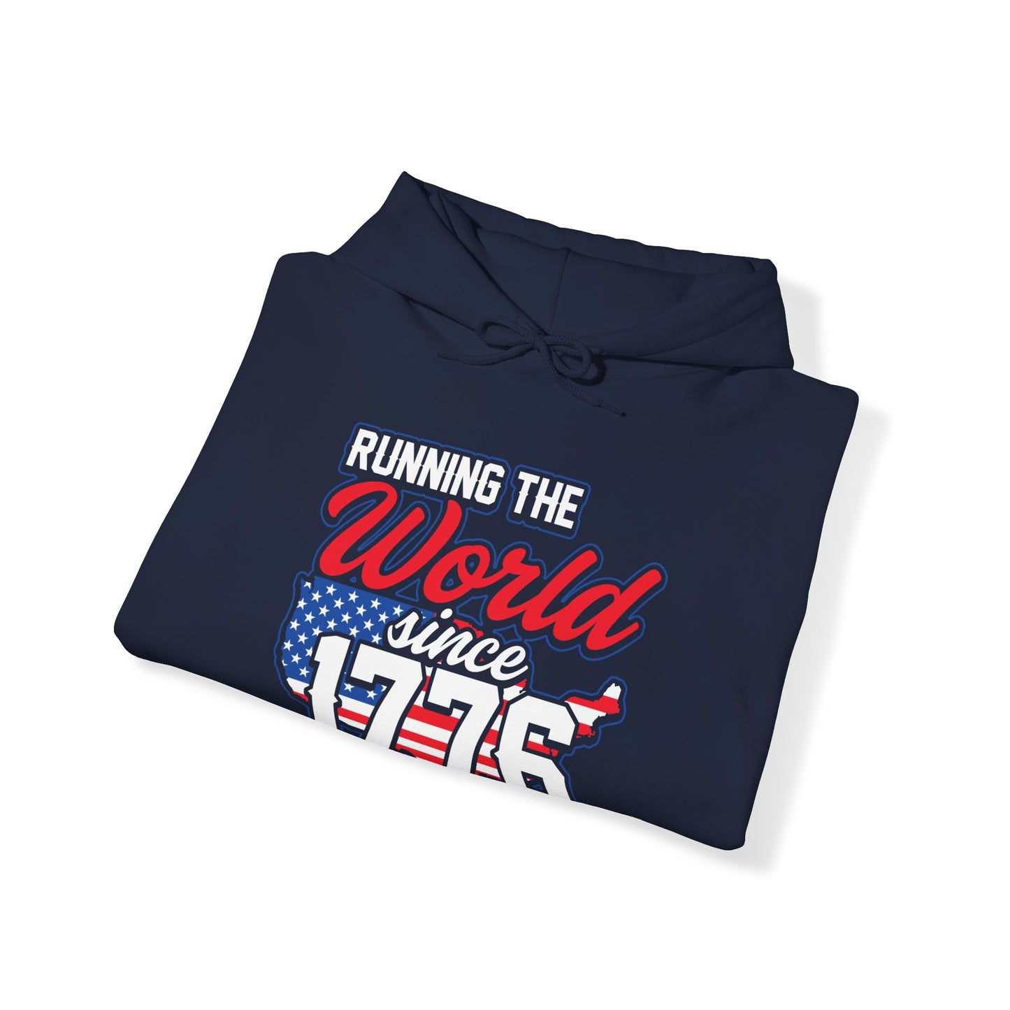 Running The World Since 1776 - Heavy Blend Hooded Sweatshirt