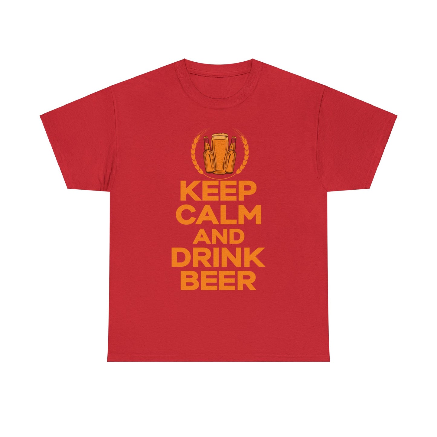 Keep Calm & Drink Beer - Unisex Heavy Cotton Tee