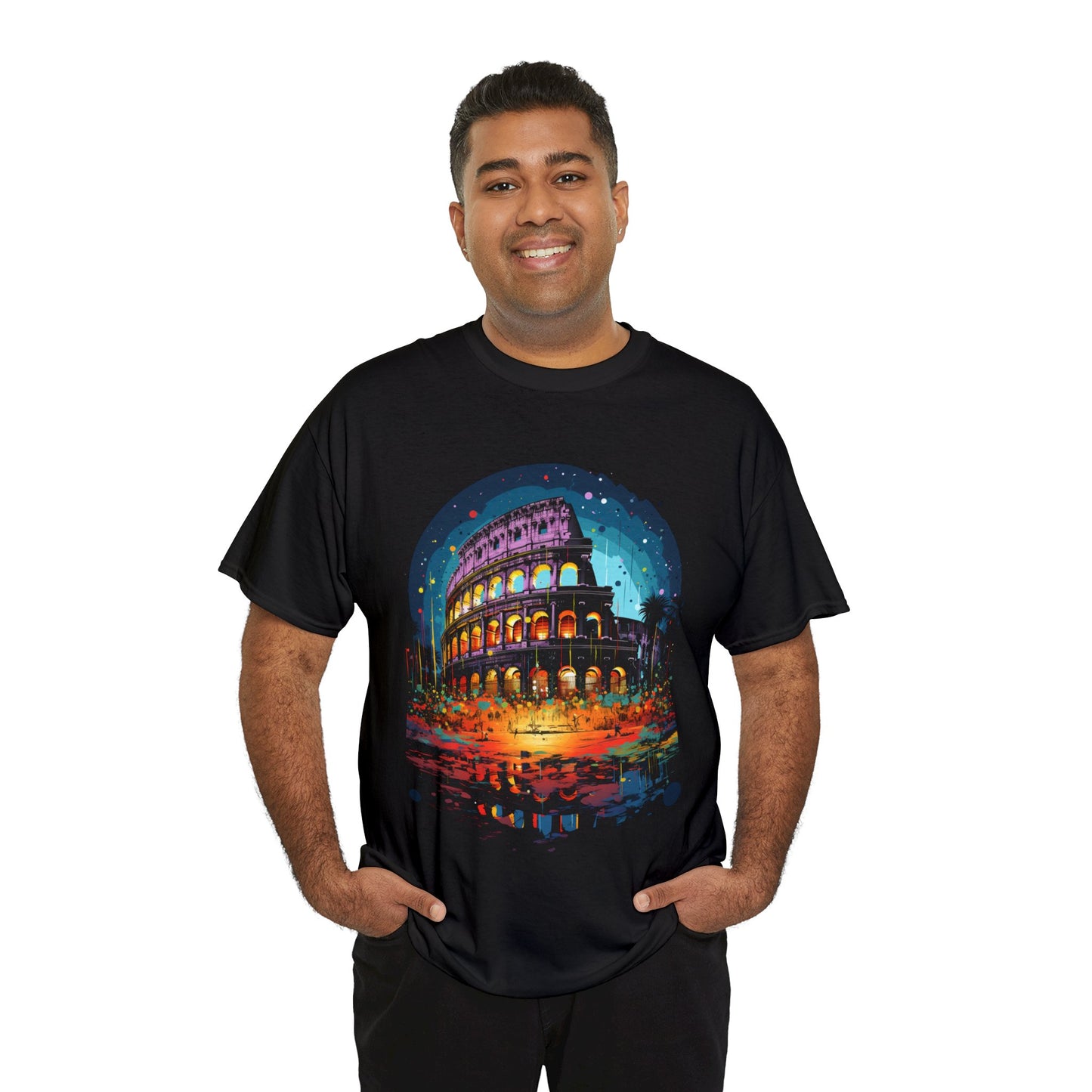 Luminous Cityscape - Unisex Heavy Cotton Tee