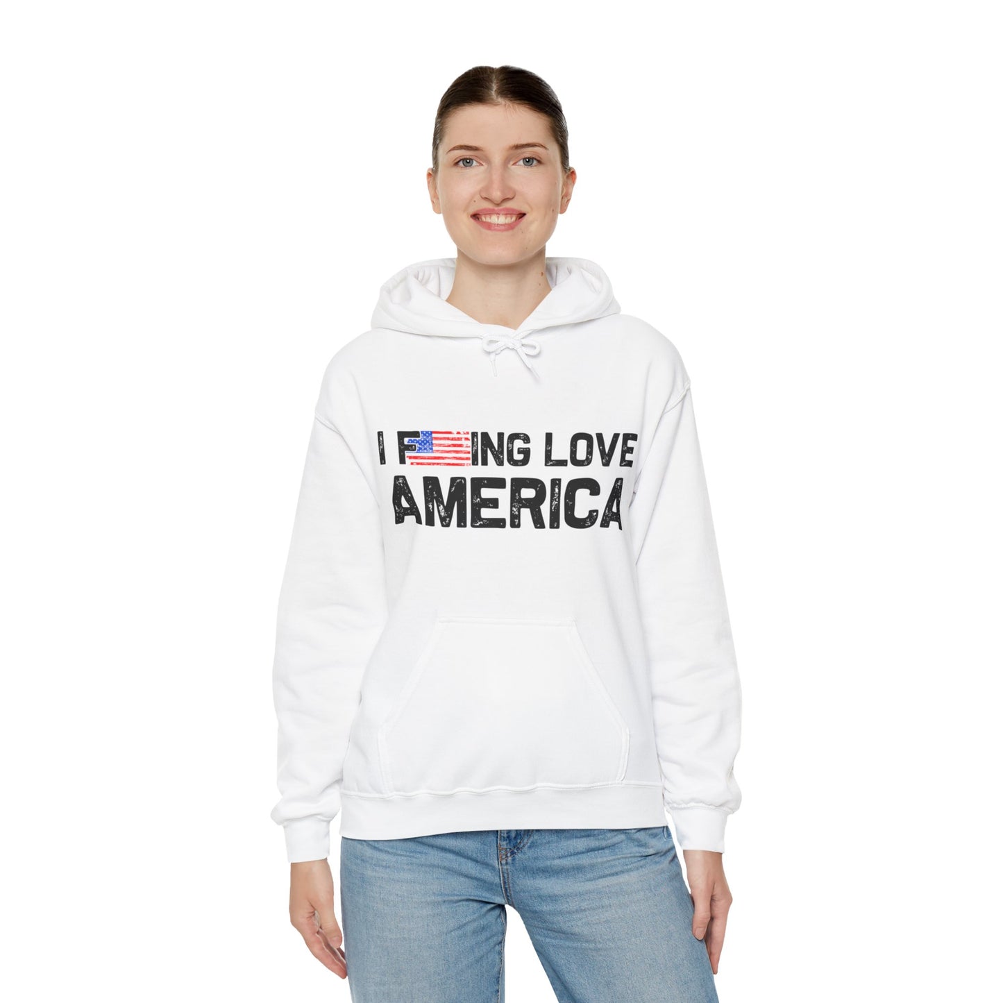 I F-ing Love America - Heavy Blend Hooded Sweatshirt