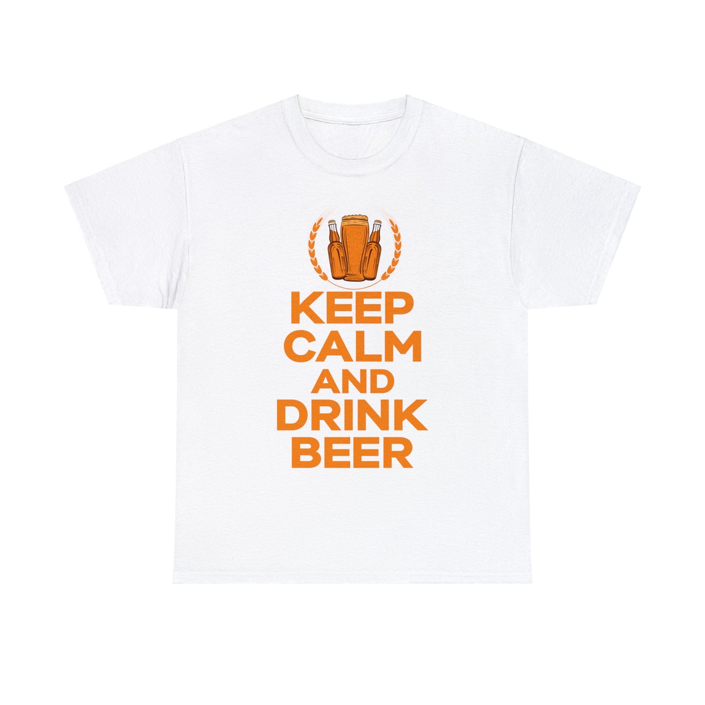 Keep Calm & Drink Beer - Unisex Heavy Cotton Tee