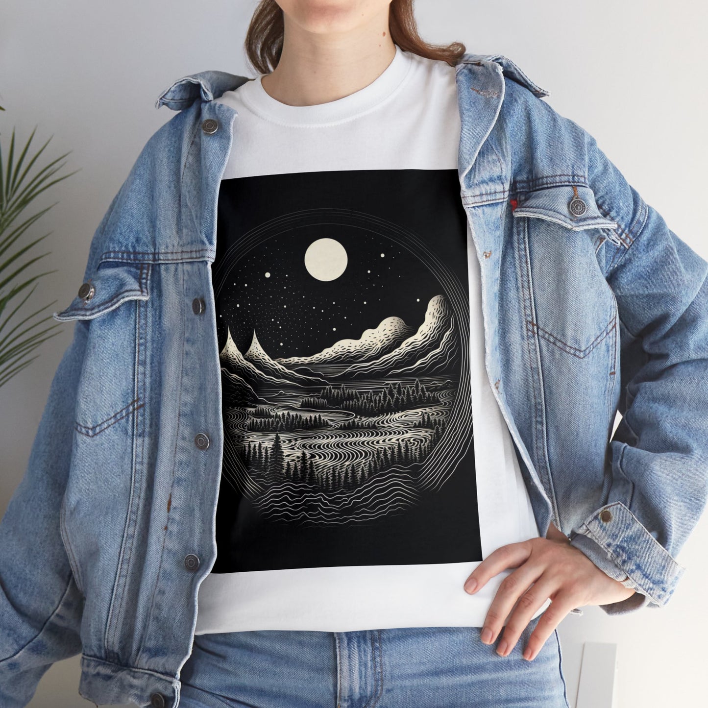 Moonlit Reflections - Unisex Heavy Cotton Tee