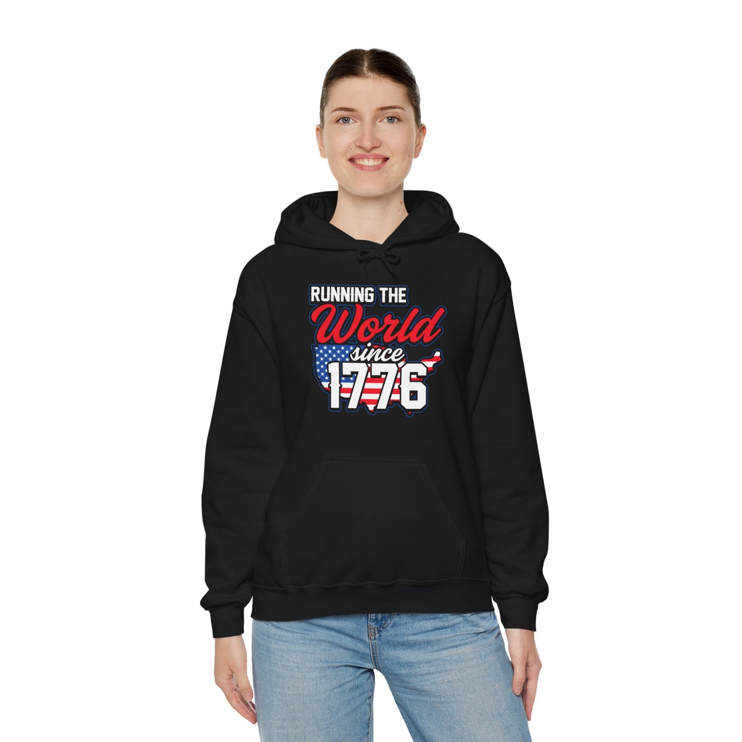 Running The World Since 1776 - Heavy Blend Hooded Sweatshirt