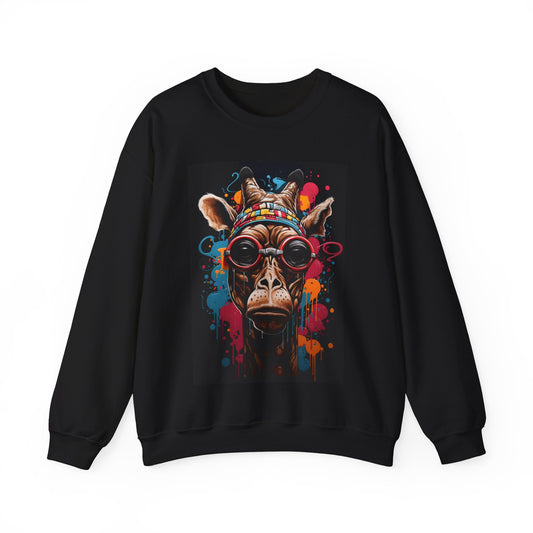 Colorful Urban Giraffe Crewneck Sweatshirt