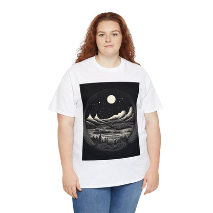 Moonlit Reflections - Unisex Heavy Cotton Tee