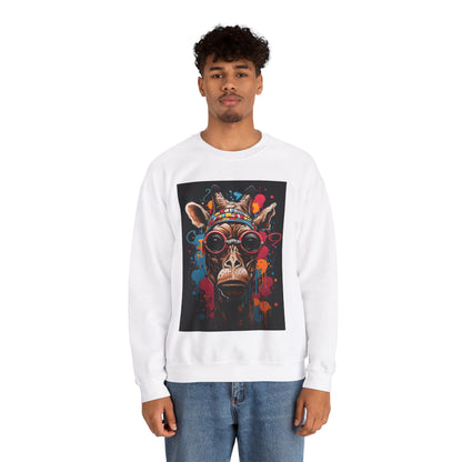 Colorful Urban Giraffe Crewneck Sweatshirt