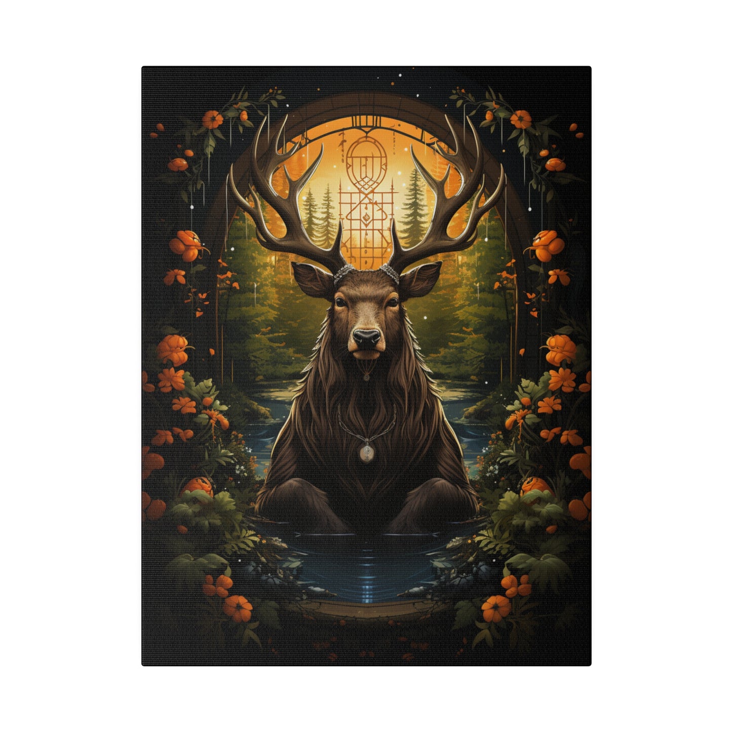 The Enchanted Stag Matte Canvas