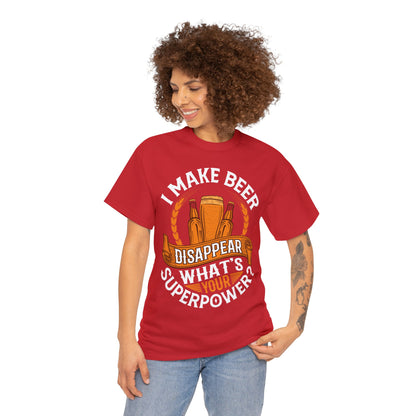 I Make Beer Disappear - Unisex Heavy Cotton Tee