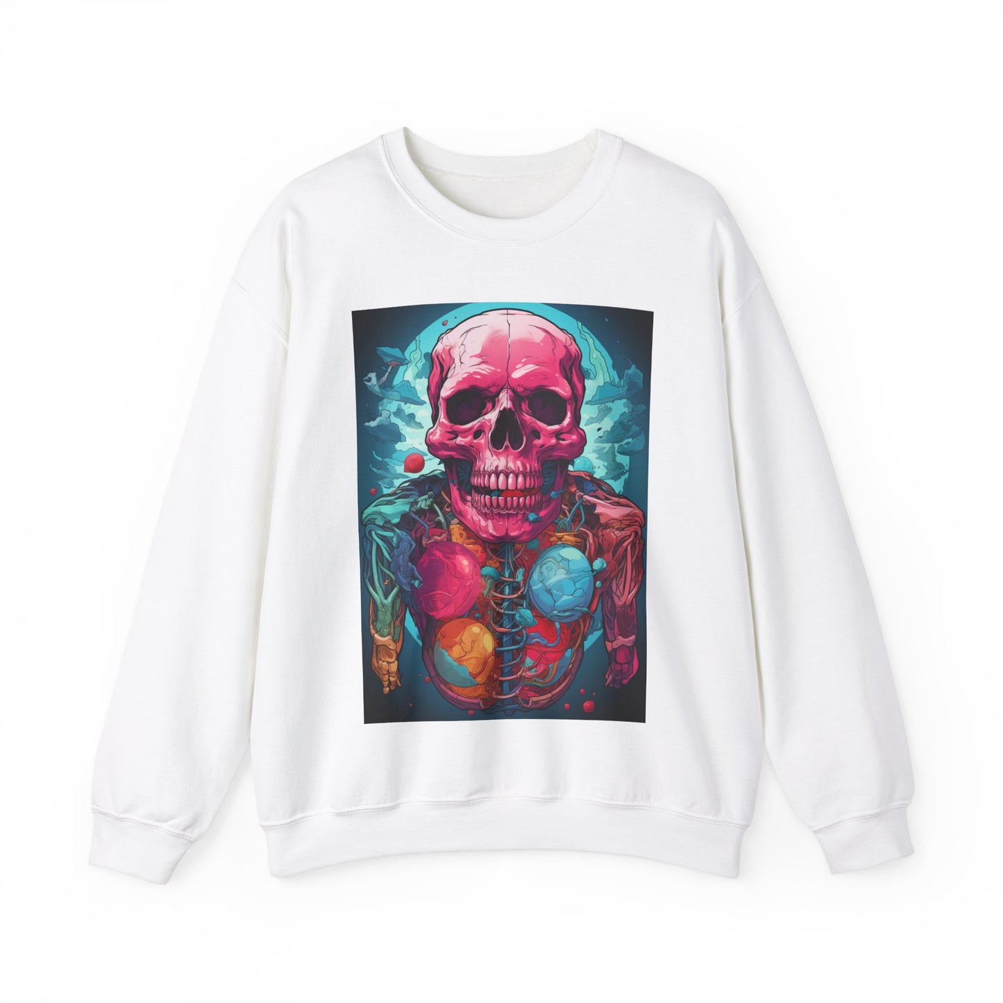 Vibrant Skull and Smoke Sweatshirt