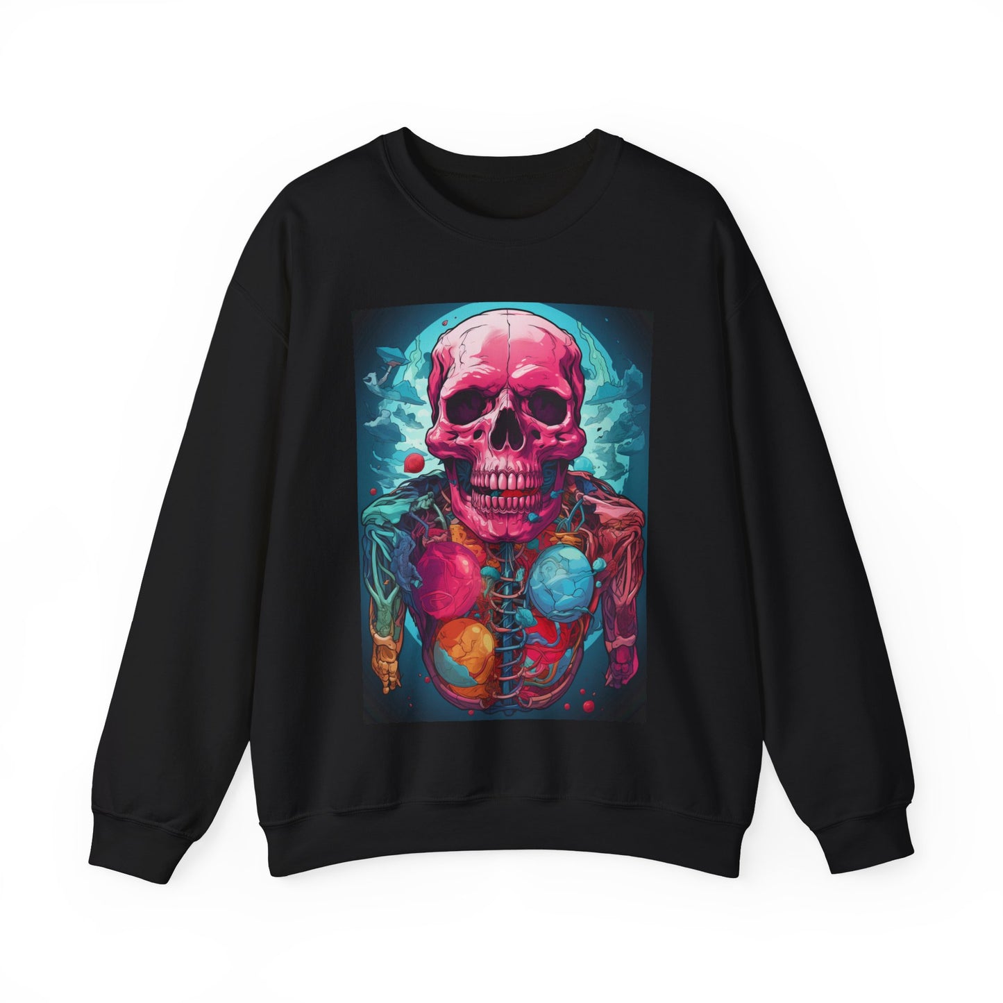 Vibrant Skull and Smoke Sweatshirt