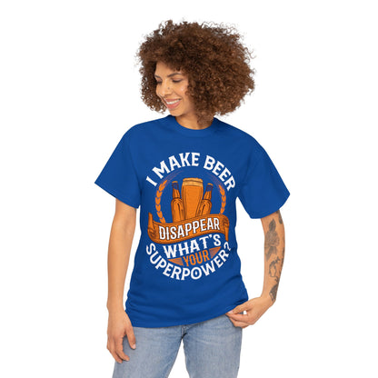 I Make Beer Disappear - Unisex Heavy Cotton Tee