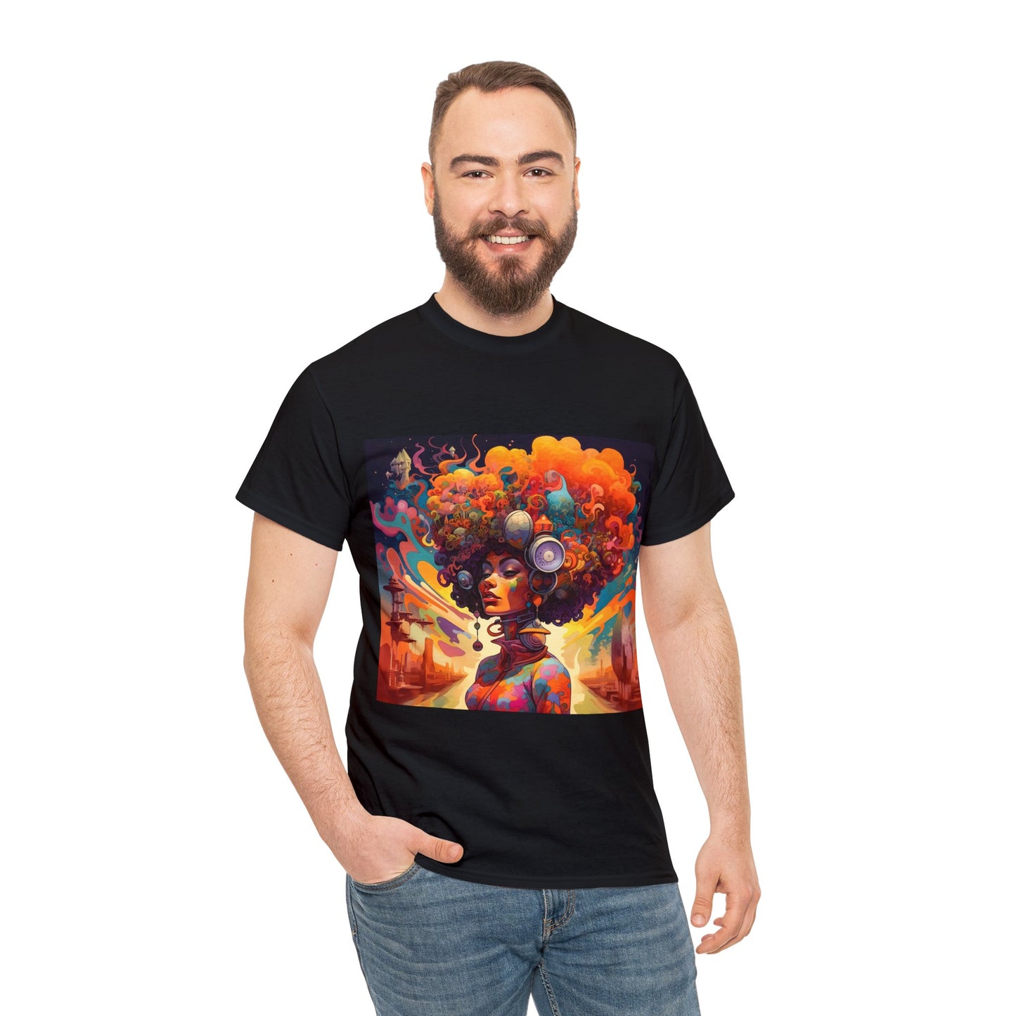 Cosmic Harmony - Unisex Heavy Cotton Tee