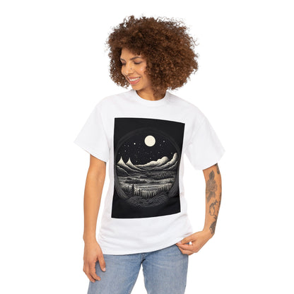 Moonlit Reflections - Unisex Heavy Cotton Tee