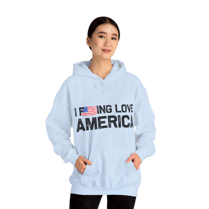 I F-ing Love America - Heavy Blend Hooded Sweatshirt