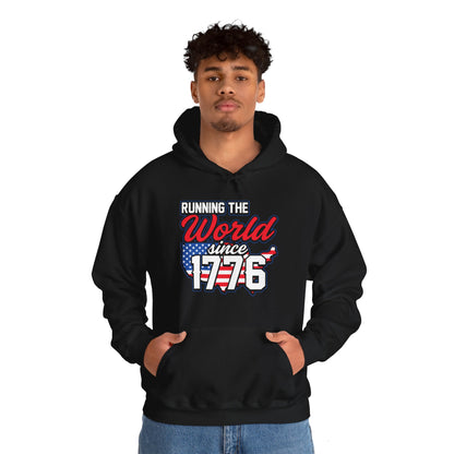 Running The World Since 1776 - Heavy Blend Hooded Sweatshirt