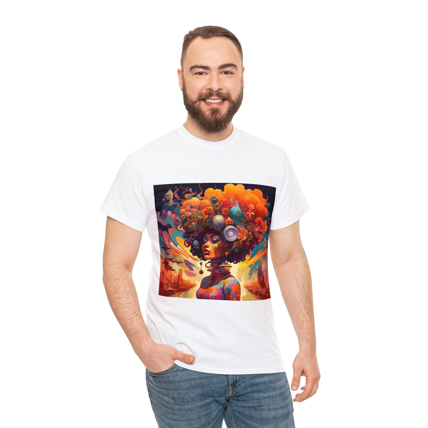 Cosmic Harmony - Unisex Heavy Cotton Tee