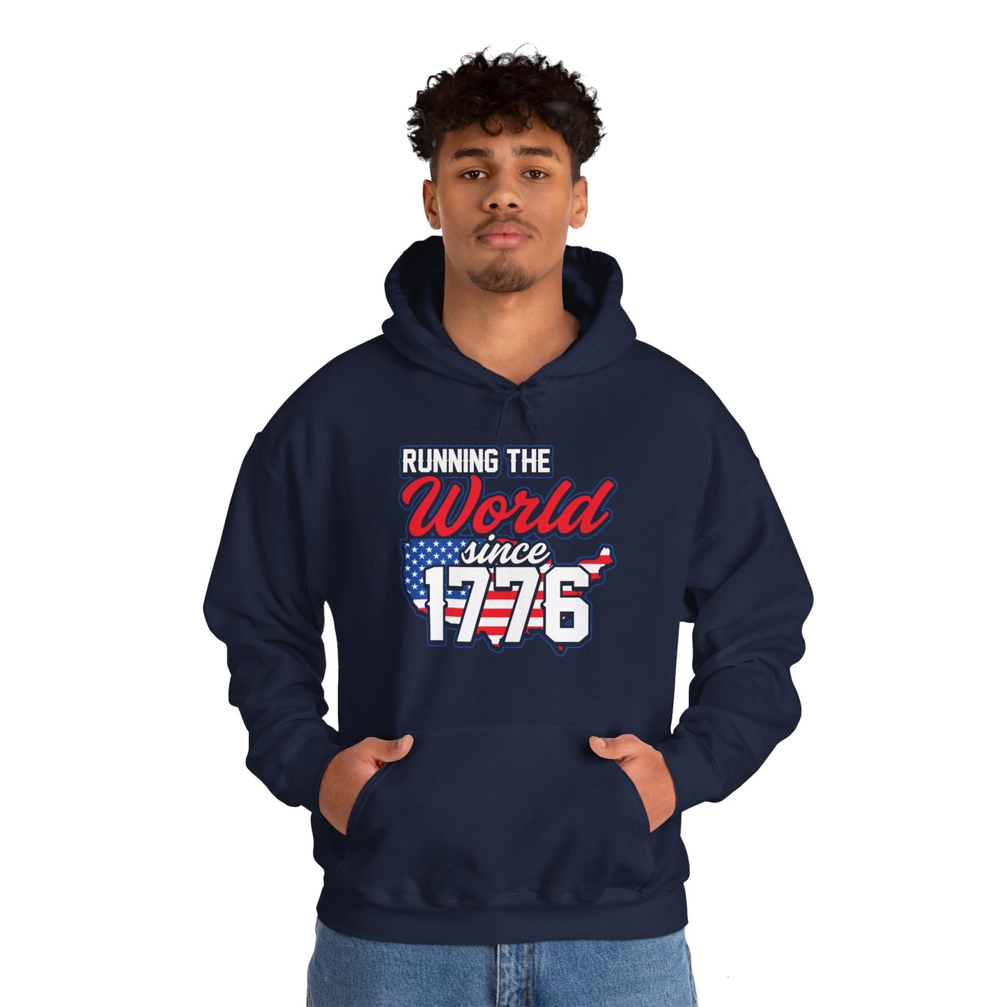 Running The World Since 1776 - Heavy Blend Hooded Sweatshirt