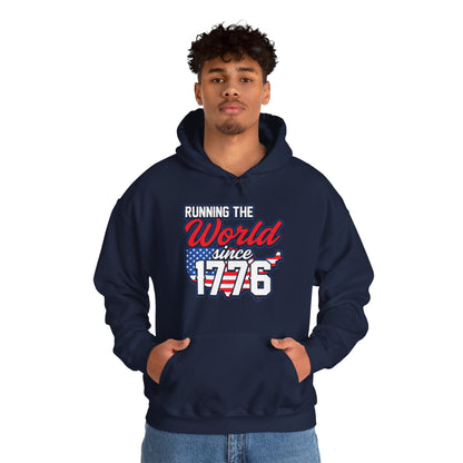 Running The World Since 1776 - Heavy Blend Hooded Sweatshirt