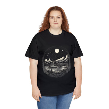 Moonlit Reflections - Unisex Heavy Cotton Tee