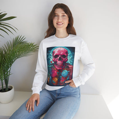 Vibrant Skull and Smoke Sweatshirt