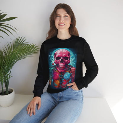 Vibrant Skull and Smoke Sweatshirt