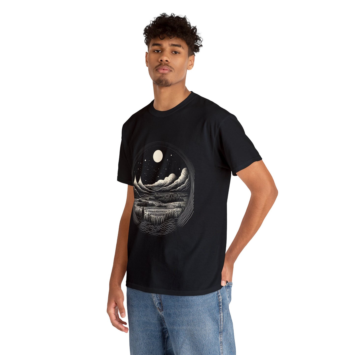 Moonlit Reflections - Unisex Heavy Cotton Tee