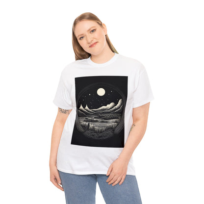 Moonlit Reflections - Unisex Heavy Cotton Tee