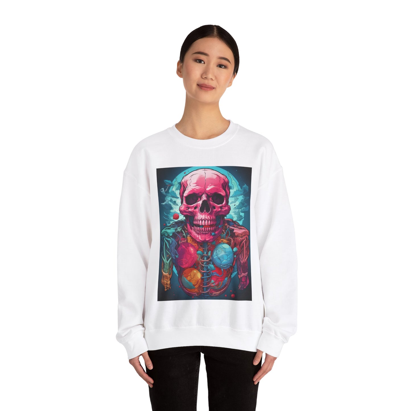 Vibrant Skull and Smoke Sweatshirt