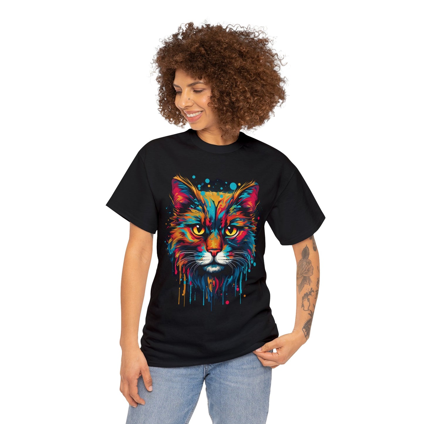 Graffiti Cat - Unisex Heavy Cotton Tee