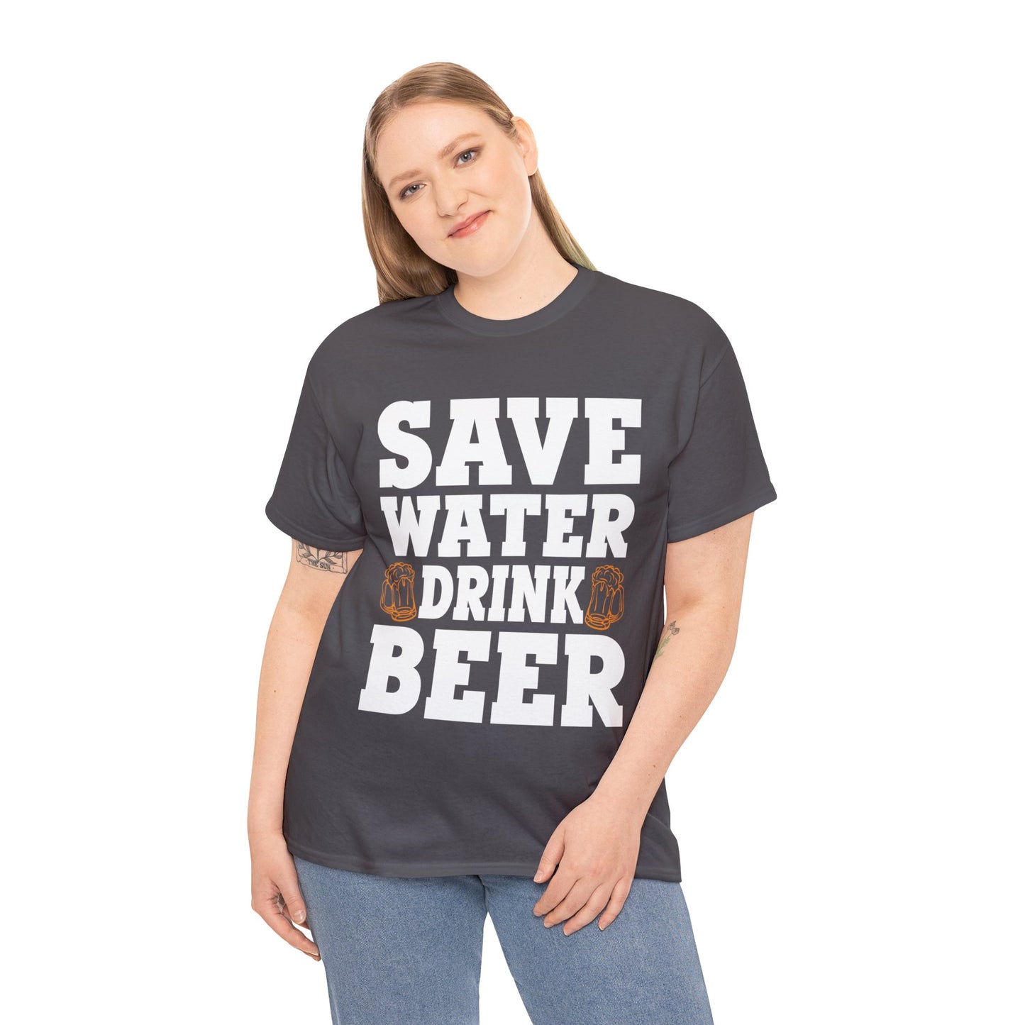 Save Water Drink Beer - Unisex Heavy Cotton Tee