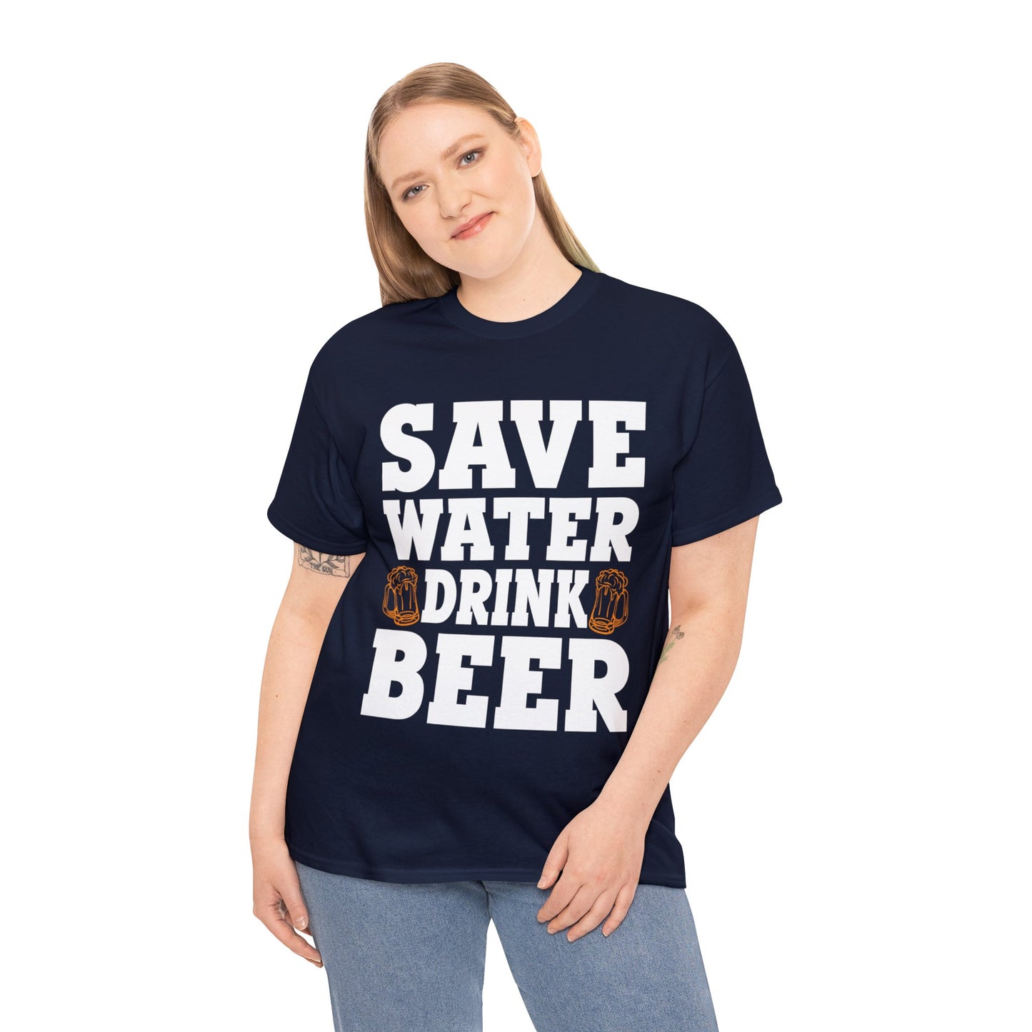 Save Water Drink Beer - Unisex Heavy Cotton Tee