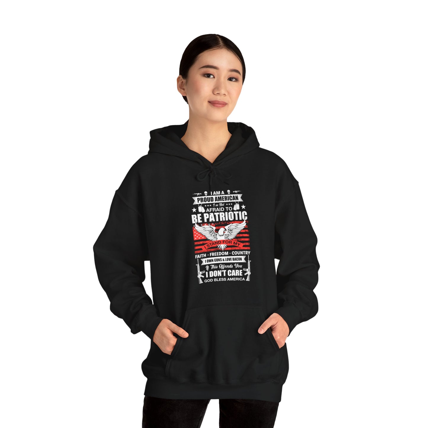 American Patriot - Unisex Heavy Hooded Sweatshirt