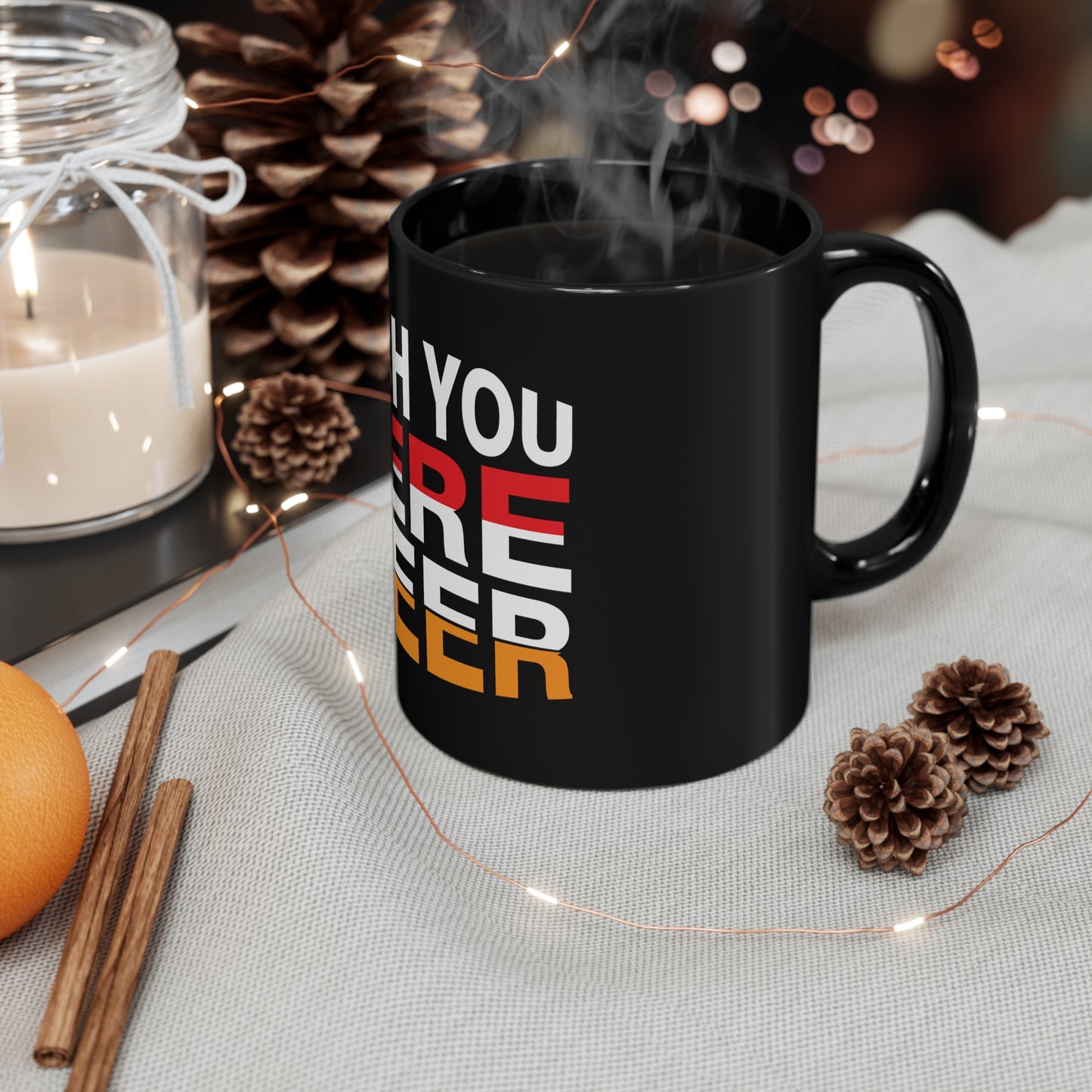 Wish You Were Beer - 11oz Black Mug