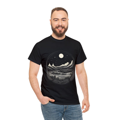 Moonlit Reflections - Unisex Heavy Cotton Tee