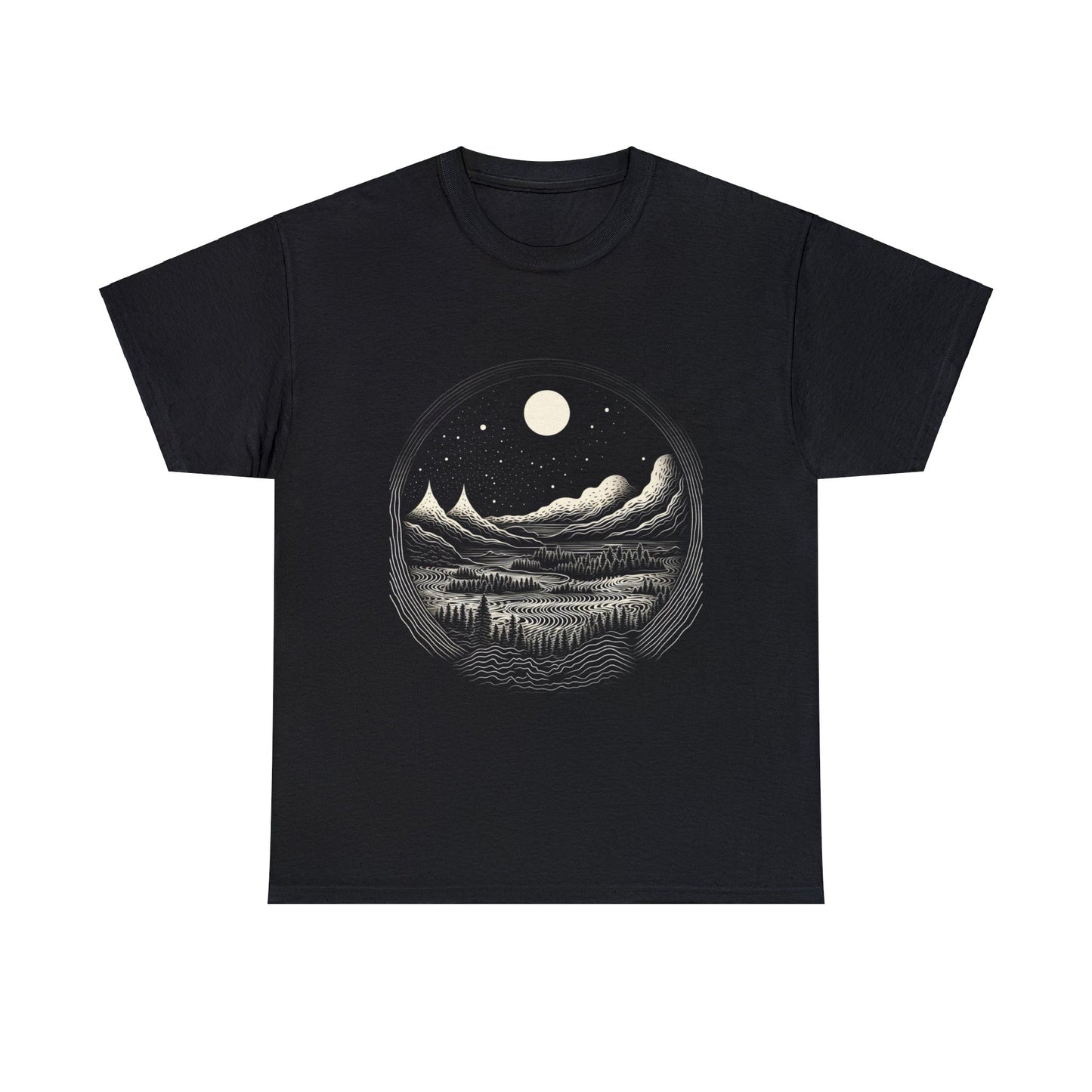 Moonlit Reflections - Unisex Heavy Cotton Tee