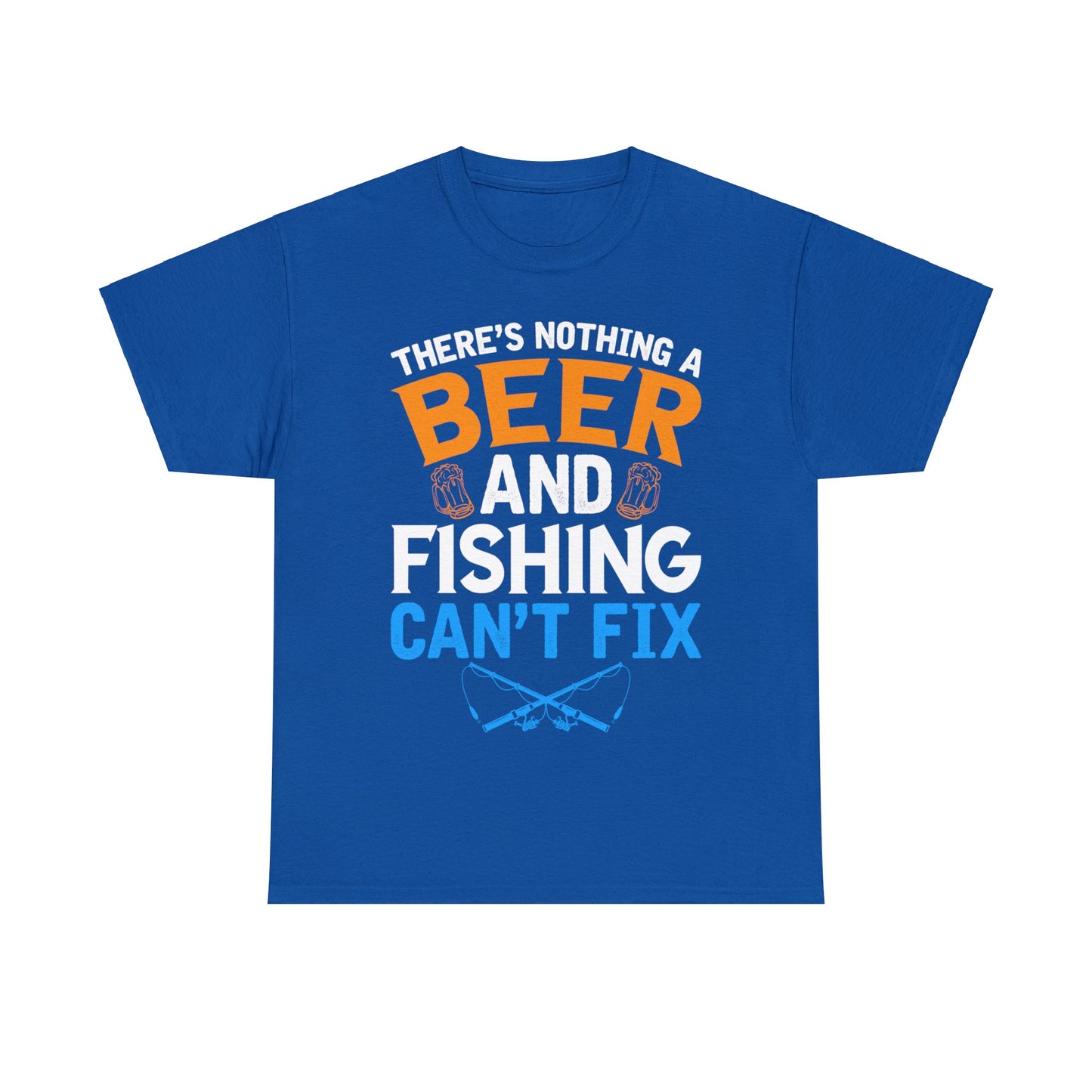 Nothing a Beer & Fishing Can't Fix - Unisex Heavy Cotton Tee