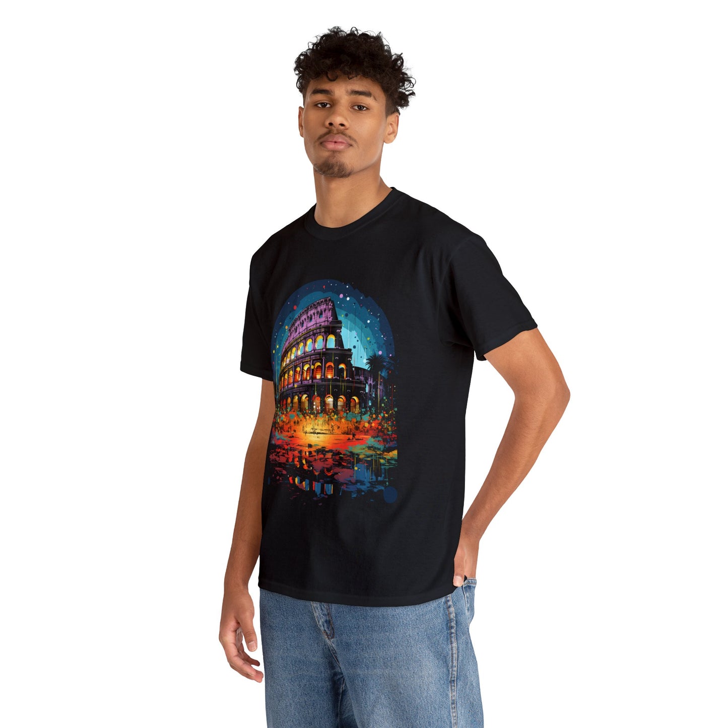 Luminous Cityscape - Unisex Heavy Cotton Tee