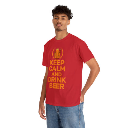 Keep Calm & Drink Beer - Unisex Heavy Cotton Tee