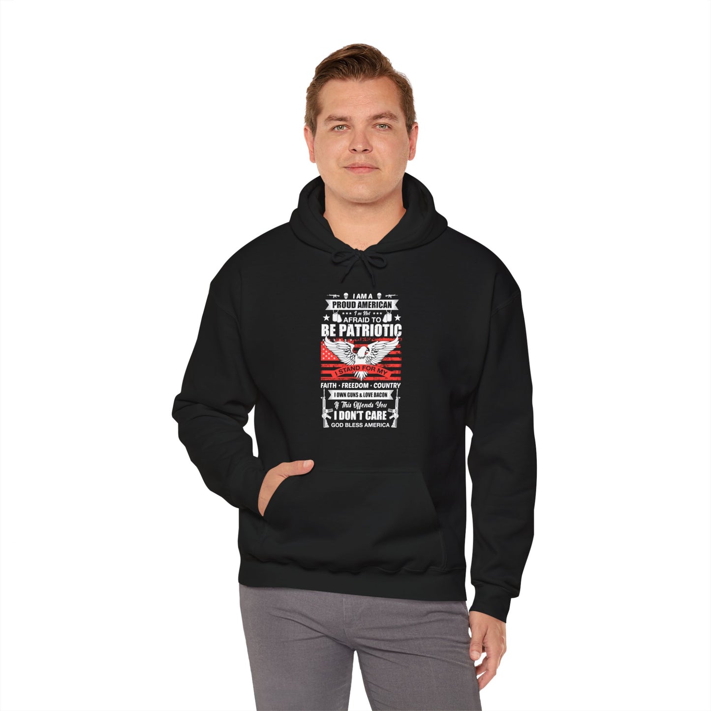 American Patriot - Unisex Heavy Hooded Sweatshirt