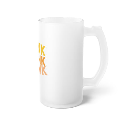 Drink Drank Drunk - Frosted Glass Beer Mug