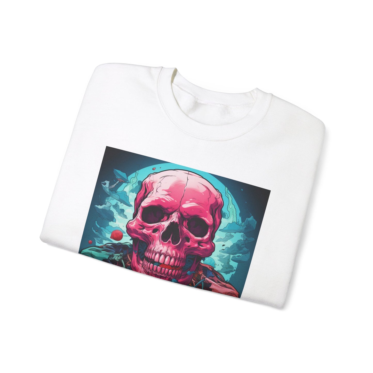 Vibrant Skull and Smoke Sweatshirt