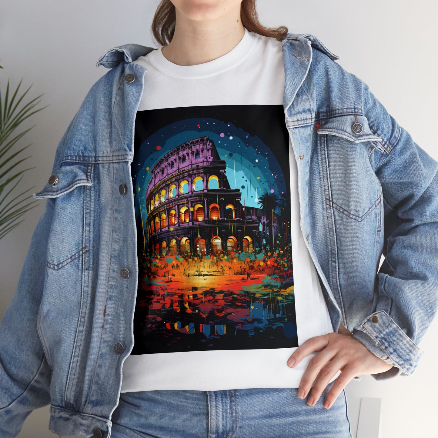 Luminous Cityscape - Unisex Heavy Cotton Tee