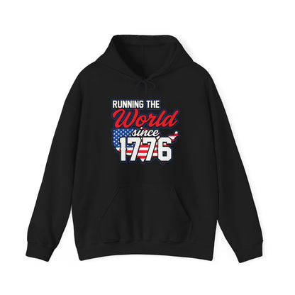 Running The World Since 1776 - Heavy Blend Hooded Sweatshirt