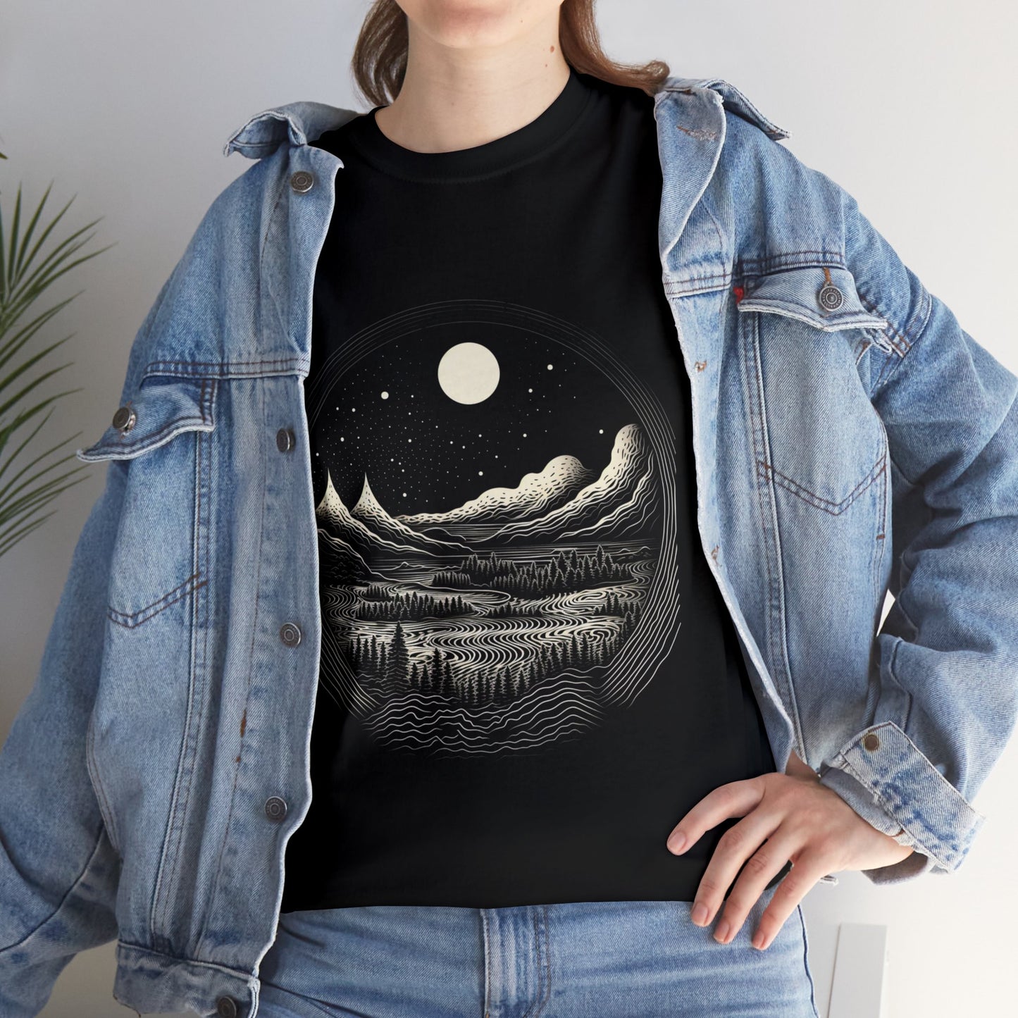 Moonlit Reflections - Unisex Heavy Cotton Tee