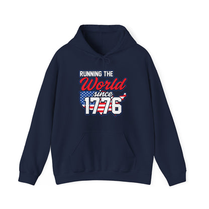 Running The World Since 1776 - Heavy Blend Hooded Sweatshirt