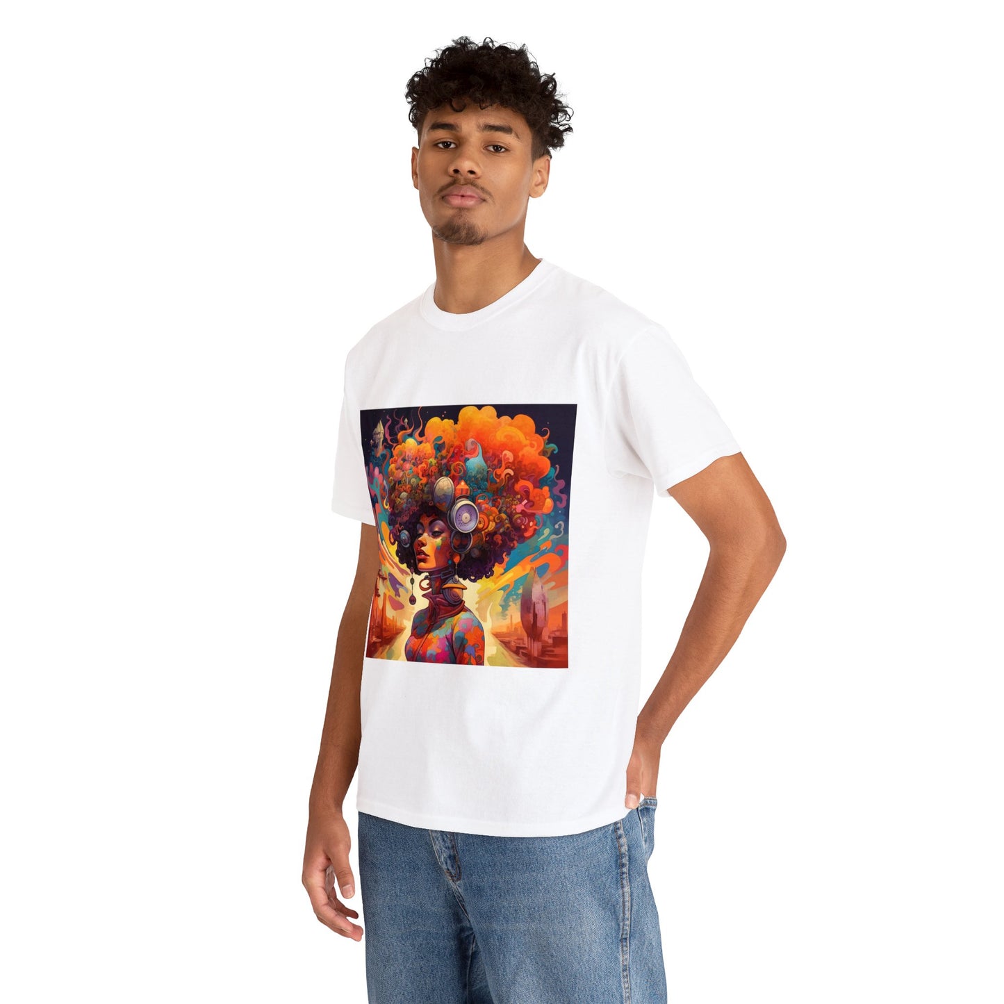 Cosmic Harmony - Unisex Heavy Cotton Tee