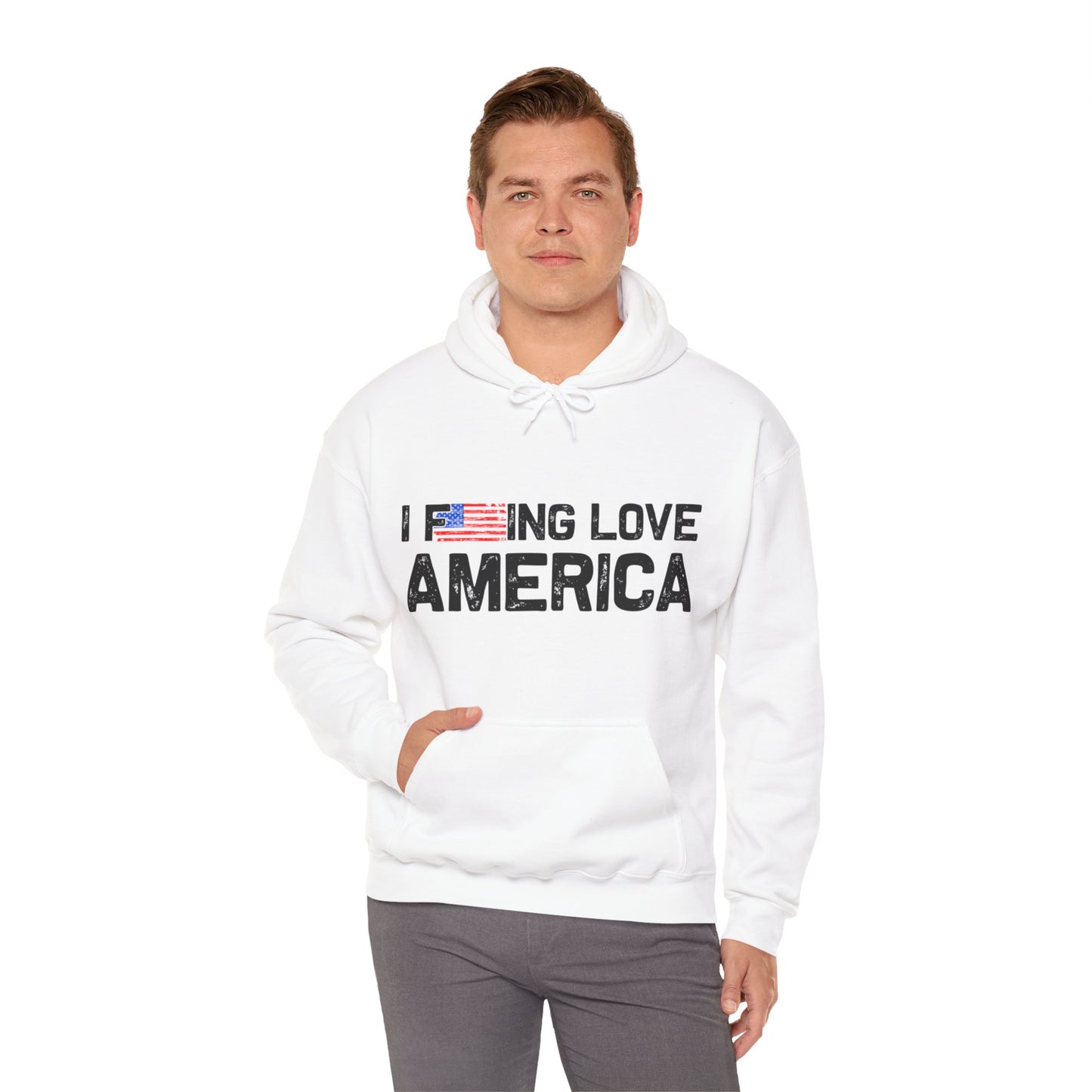 I F-ing Love America - Heavy Blend Hooded Sweatshirt