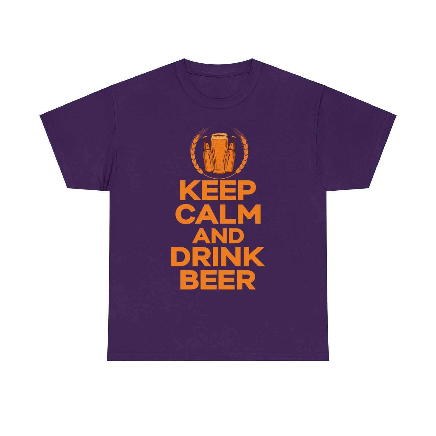 Keep Calm & Drink Beer - Unisex Heavy Cotton Tee